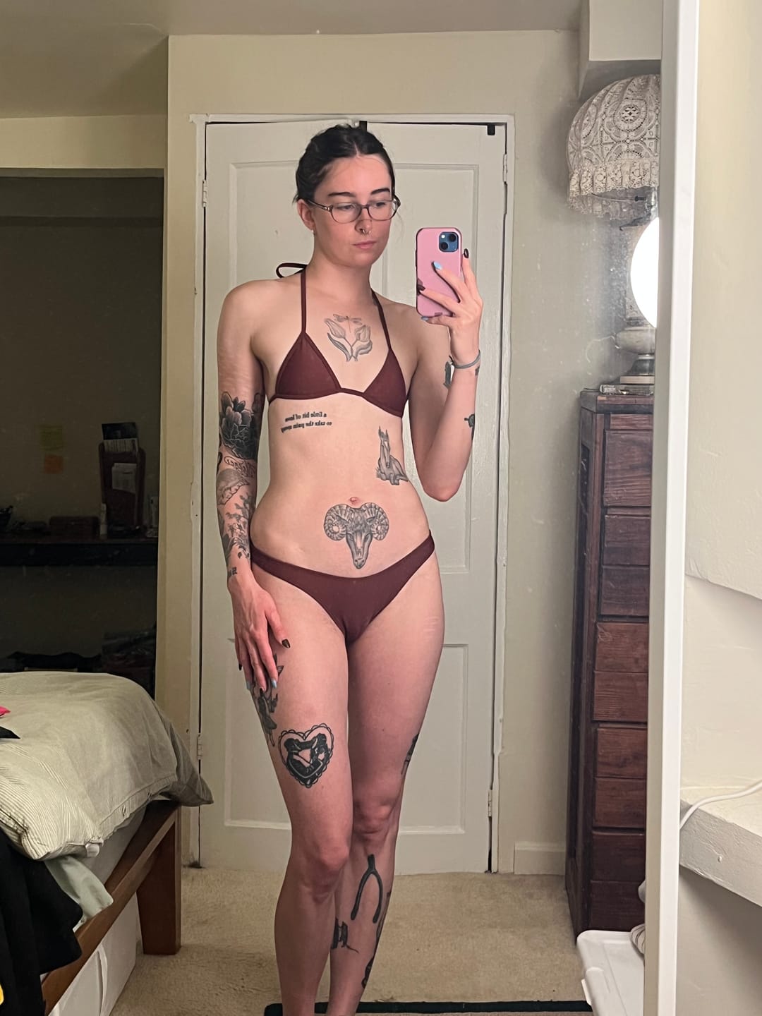 Customer photo review of 002 Bikini Bottoms - Chocolate Brown
