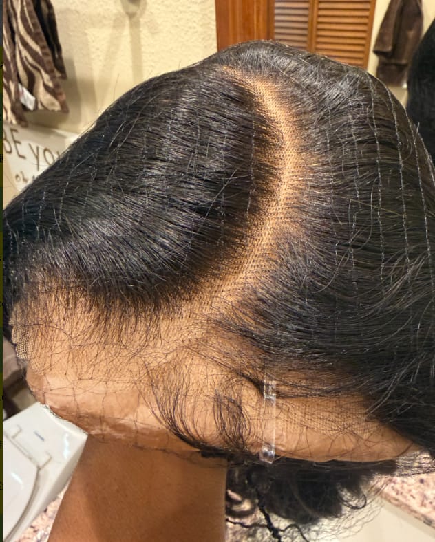 Customer photo review of Wavymy Wear Go Body Wave Glueless Wig Pre-Cut Lace Closure Wig Pre-Plucked Natural Hairline 180% Density Human Hair