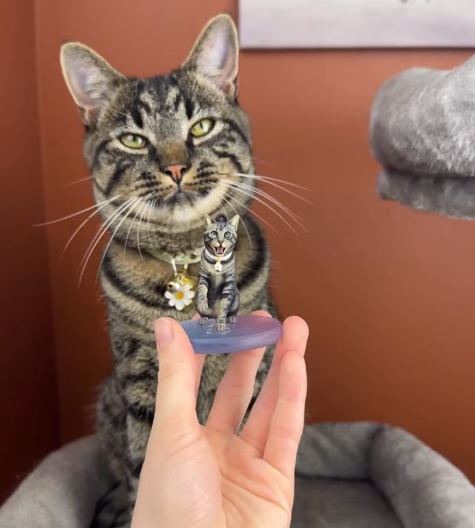 Customer photo review of Custom 3D Figure Keychain