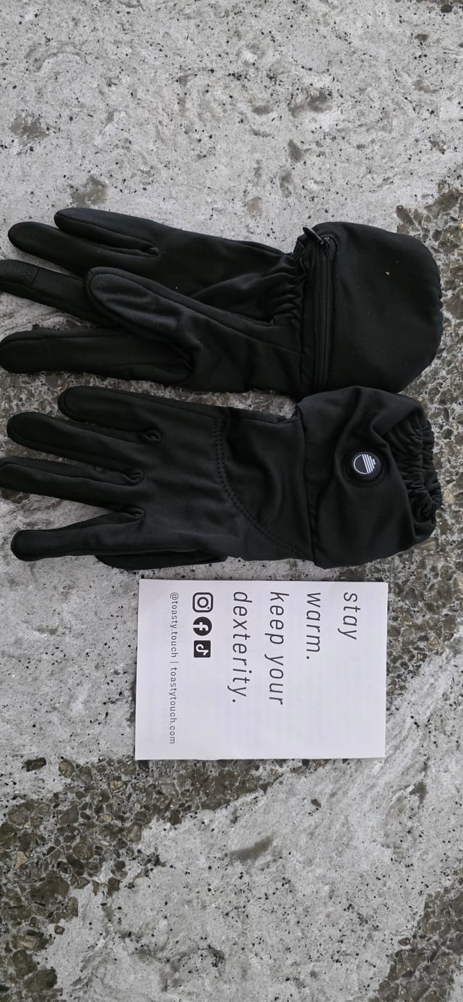 Customer photo review of Toasty Touch® Ultra Thin Heated Gloves