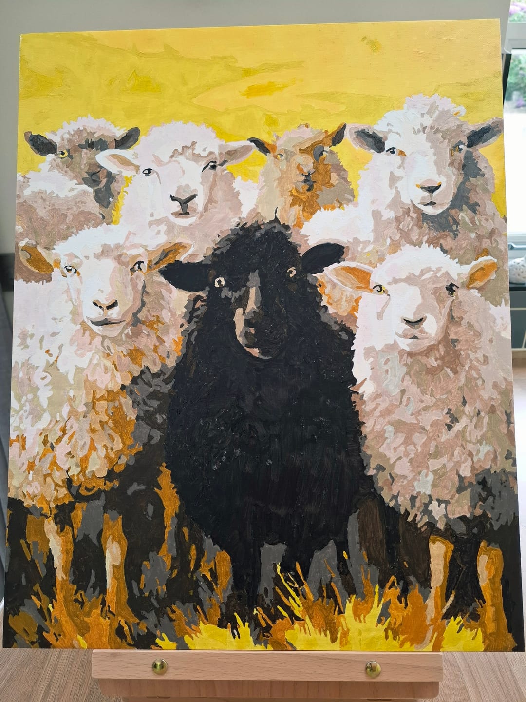 Customer photo review of Black Sheep | Paint by Number