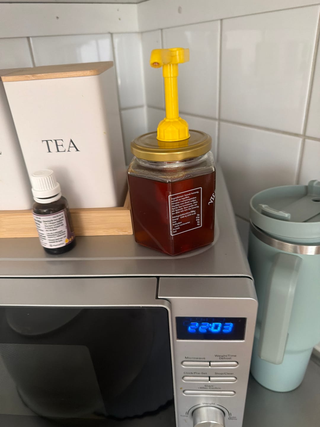Customer photo review of Honungspump för 500 g honungsburkar