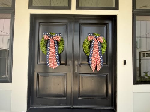 Customer photo review of Haven Americana Wreath Bow