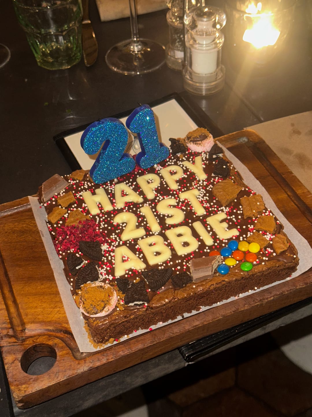 Customer photo review of Custom message loaded brownie
