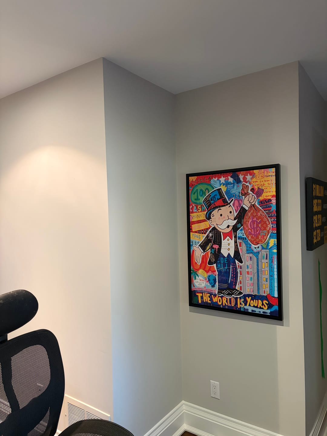 Customer photo review of THE WORLD IS YOURS CANVAS