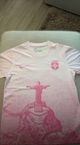 Customer photo review of Brazil Jesus Christ Pink Jersey Special Edition 2026
