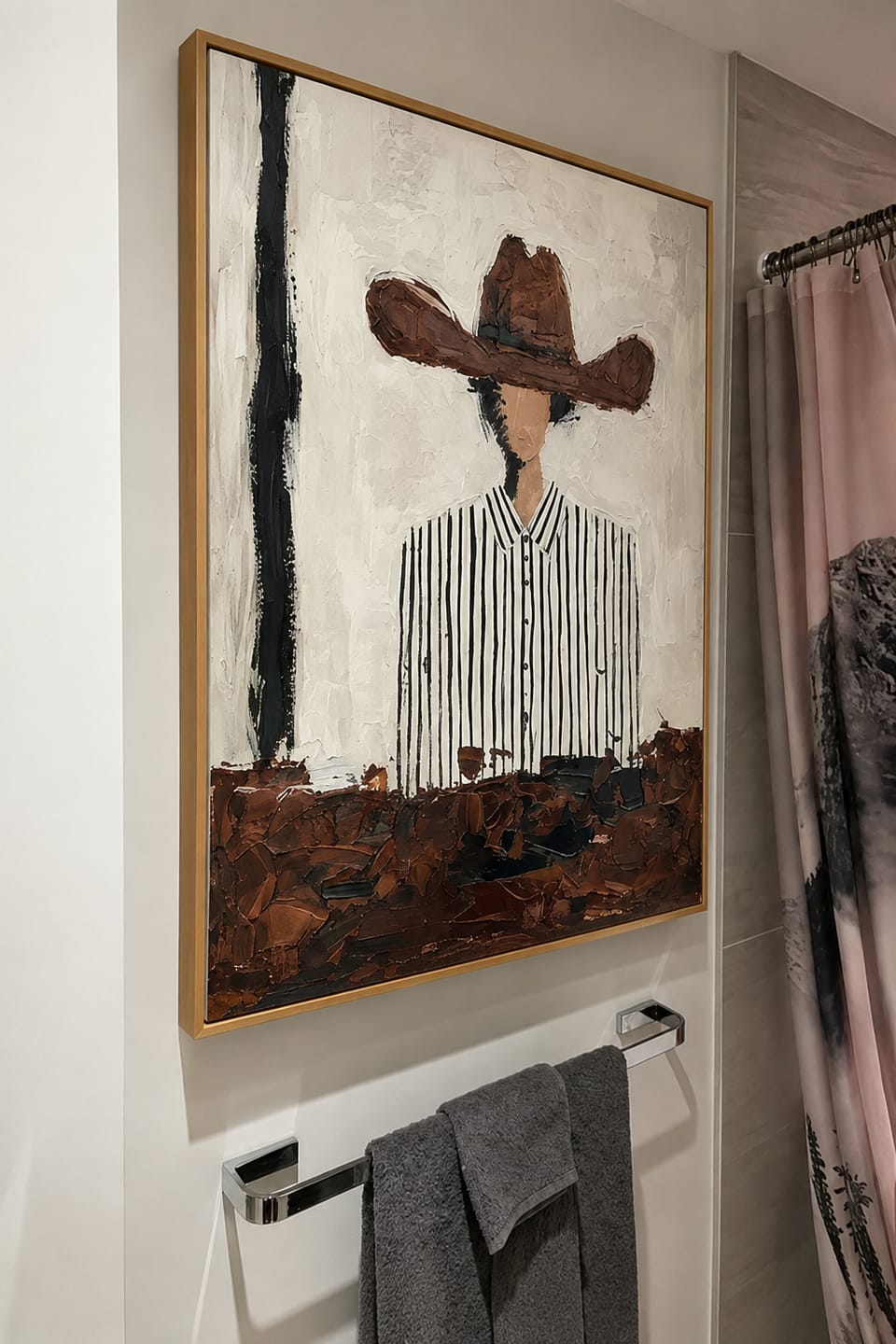 Customer photo review of Pinstripe Rancher-Western Portrait Painting