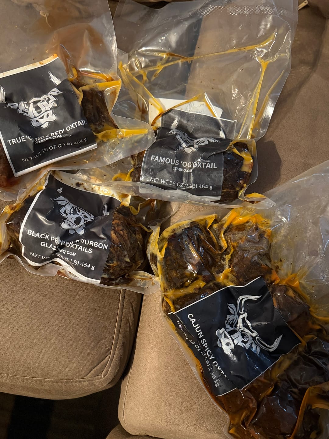 Customer photo review of Oxtail Softballs - Texas Size Sampler Pack (4 lbs) - FREE SHIPPING