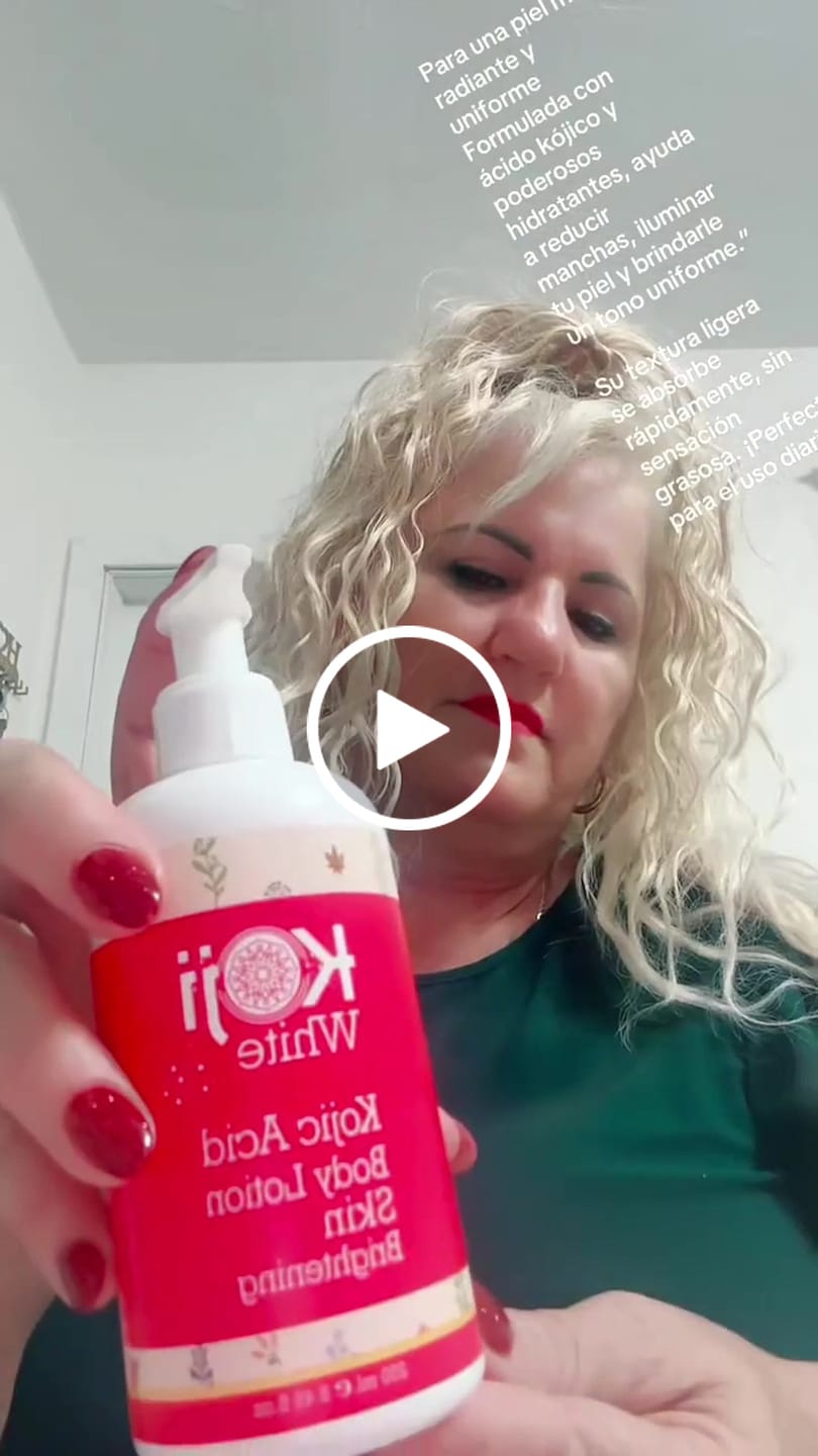 Customer video review of Kojic Acid Skin Brightening Body Lotion