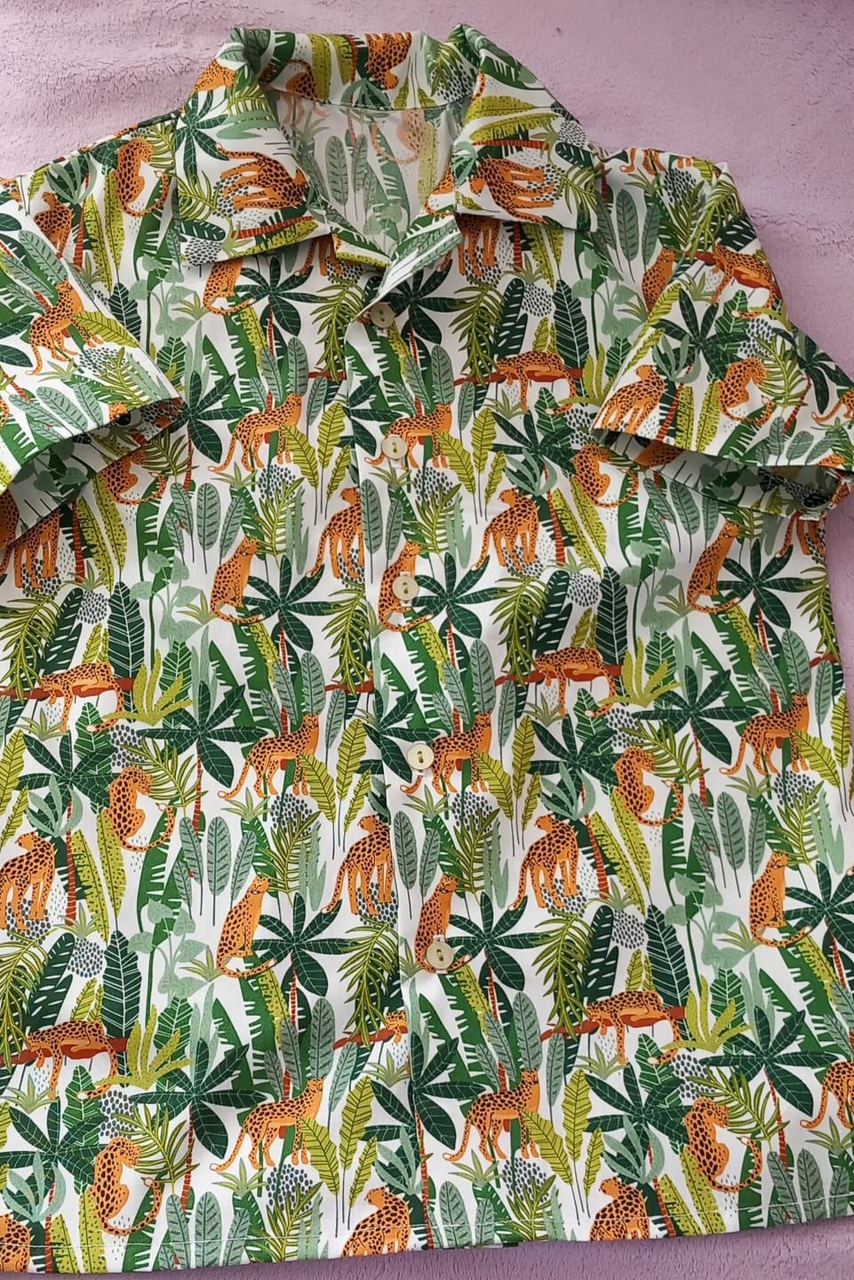 Customer photo review of Jungle Leopards Rose & Hubble Cotton Poplin Fabric