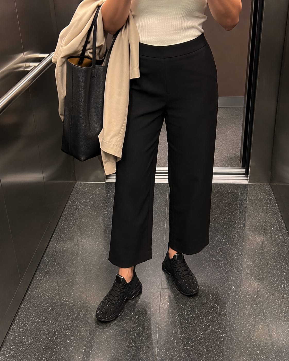 Customer photo review of Lucky Step Rhinestone Slip-On Sneakers