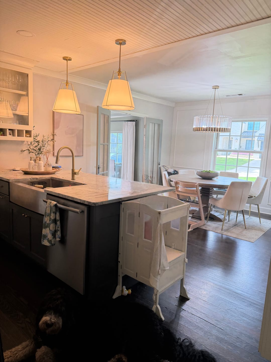 Customer photo review of Modern Fabric Conical Drum Cage Pendant Light