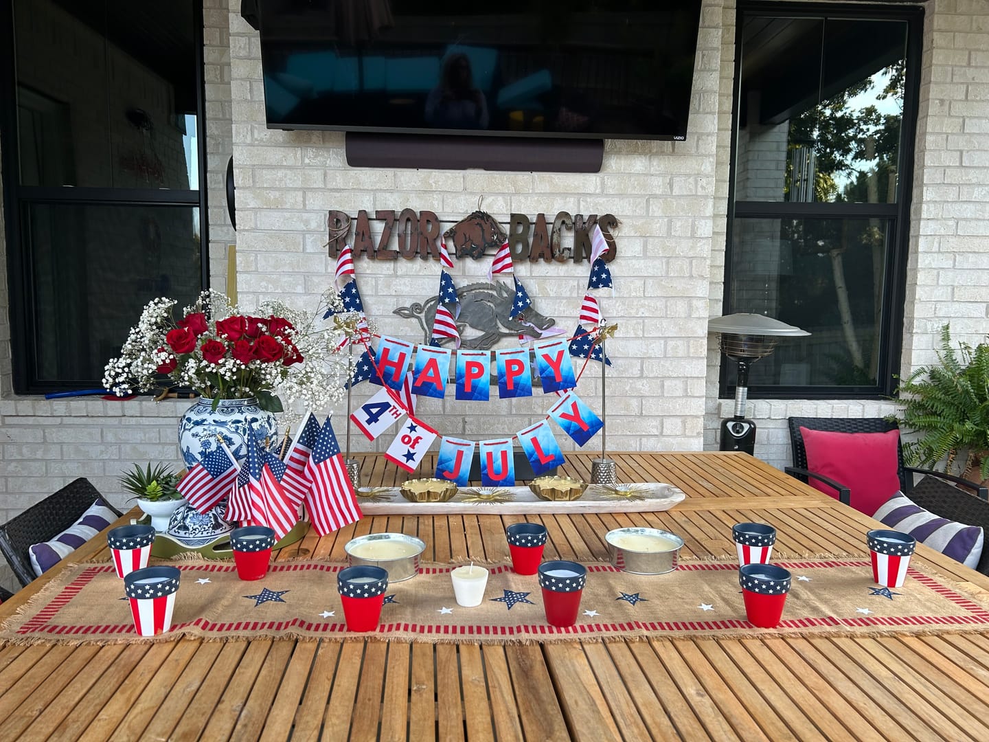 Customer photo review of July 4th (Fourth of July) Banner
