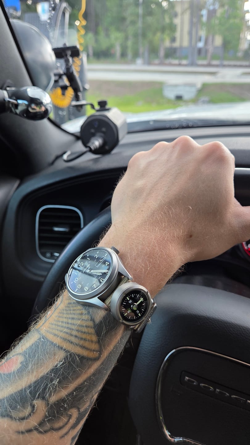 Customer photo review of W.O.E. Submersible Wrist Compass 2.0