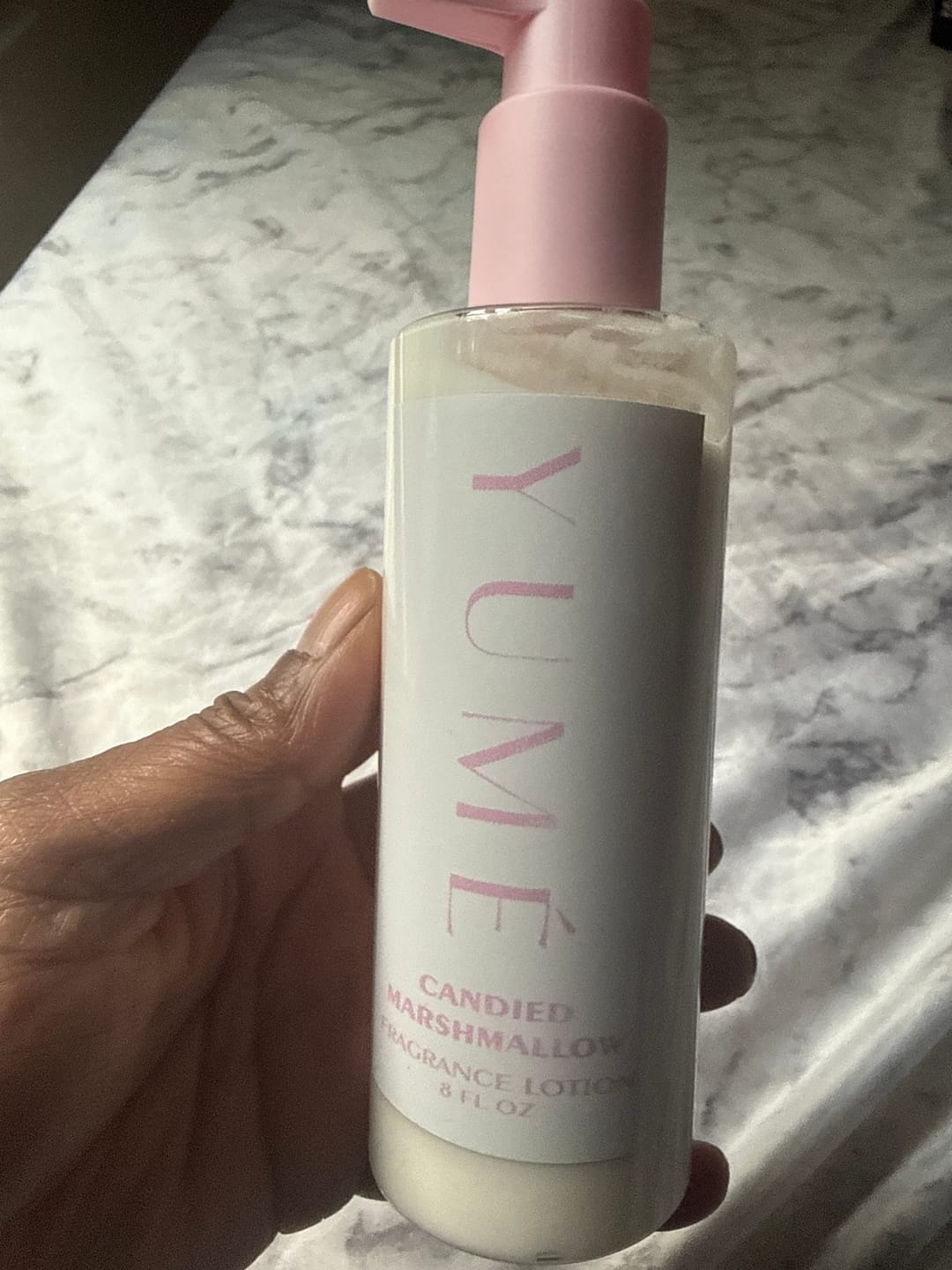 Customer photo review of CANDIED MARSHMALLOW FRAGRANCE LOTION