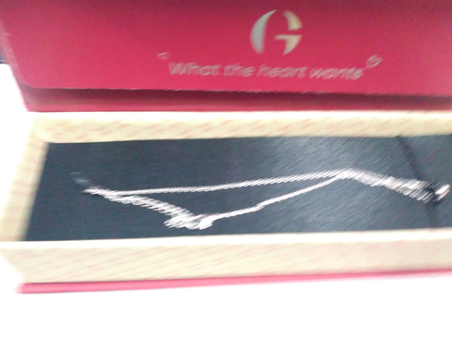 Customer photo review of Silver Minimal Black Beads Anklet