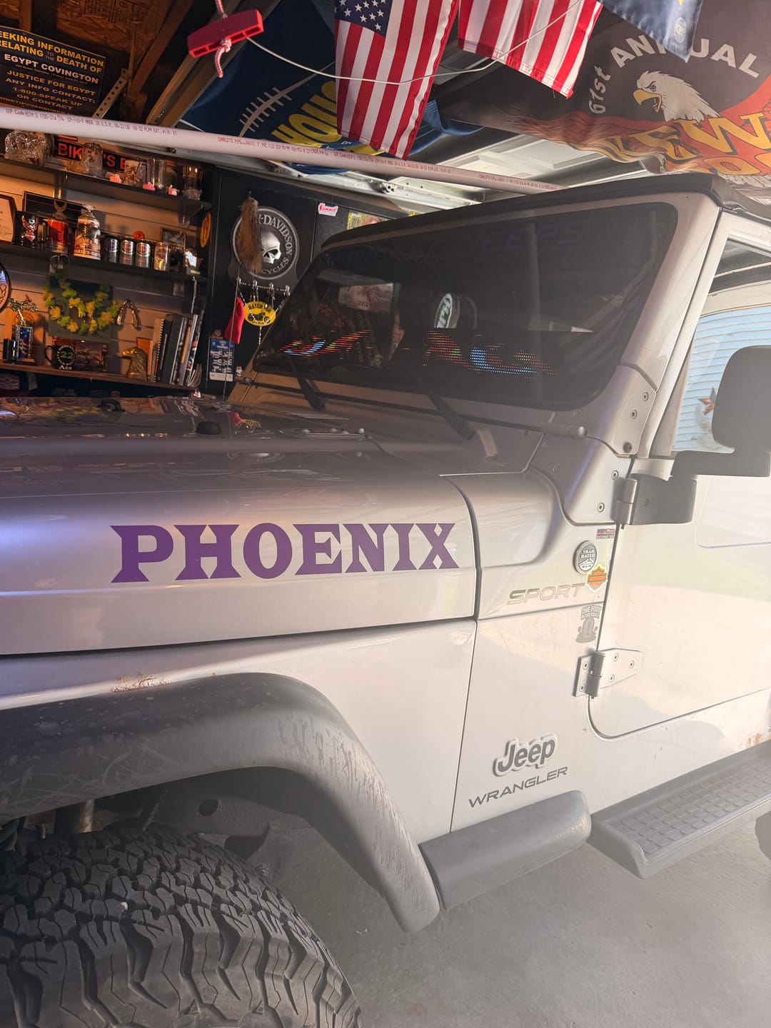 Customer photo review of LED Windshield Eyes │ Night-Time Visibility With Style