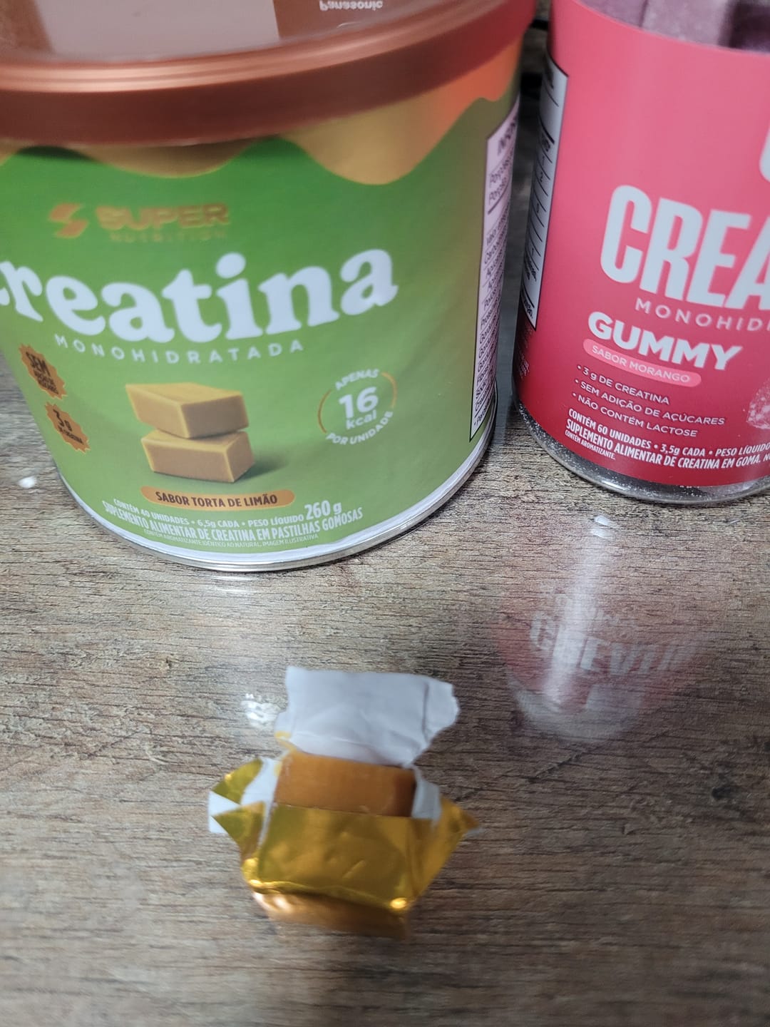 Customer photo review of Caramelo Creatina Mousse de Maracujá