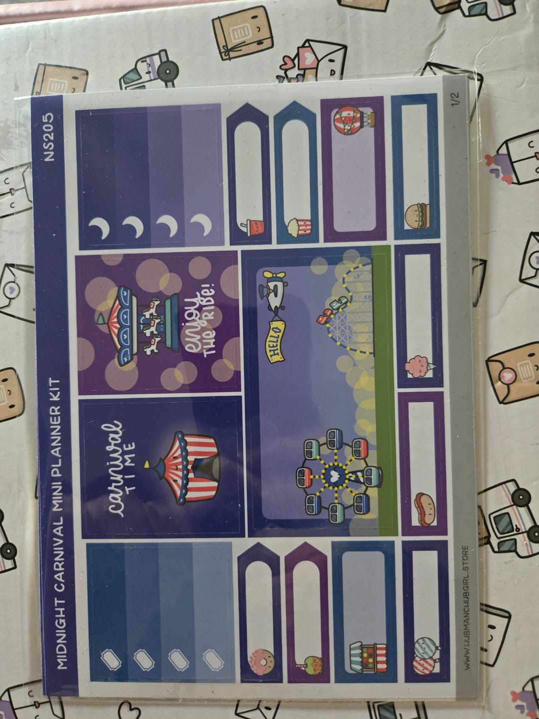 Customer photo review of Midnight Carnival Mini Planner Kit (Set of 2)