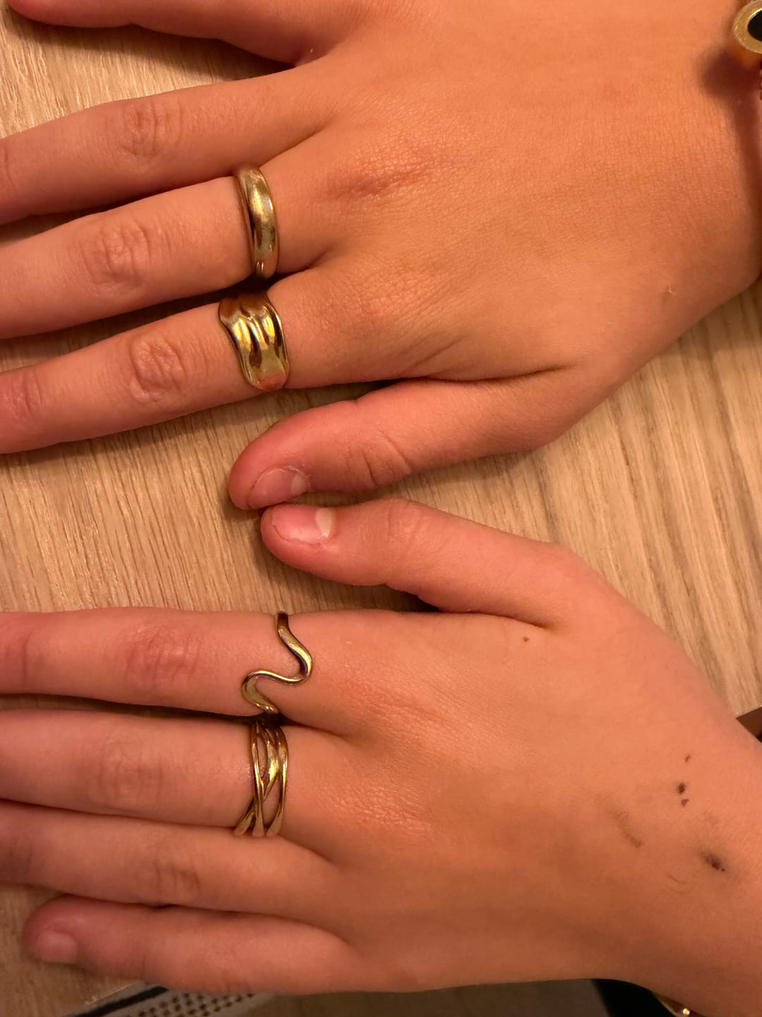 Customer photo review of Entwined Maisie Gold Ring