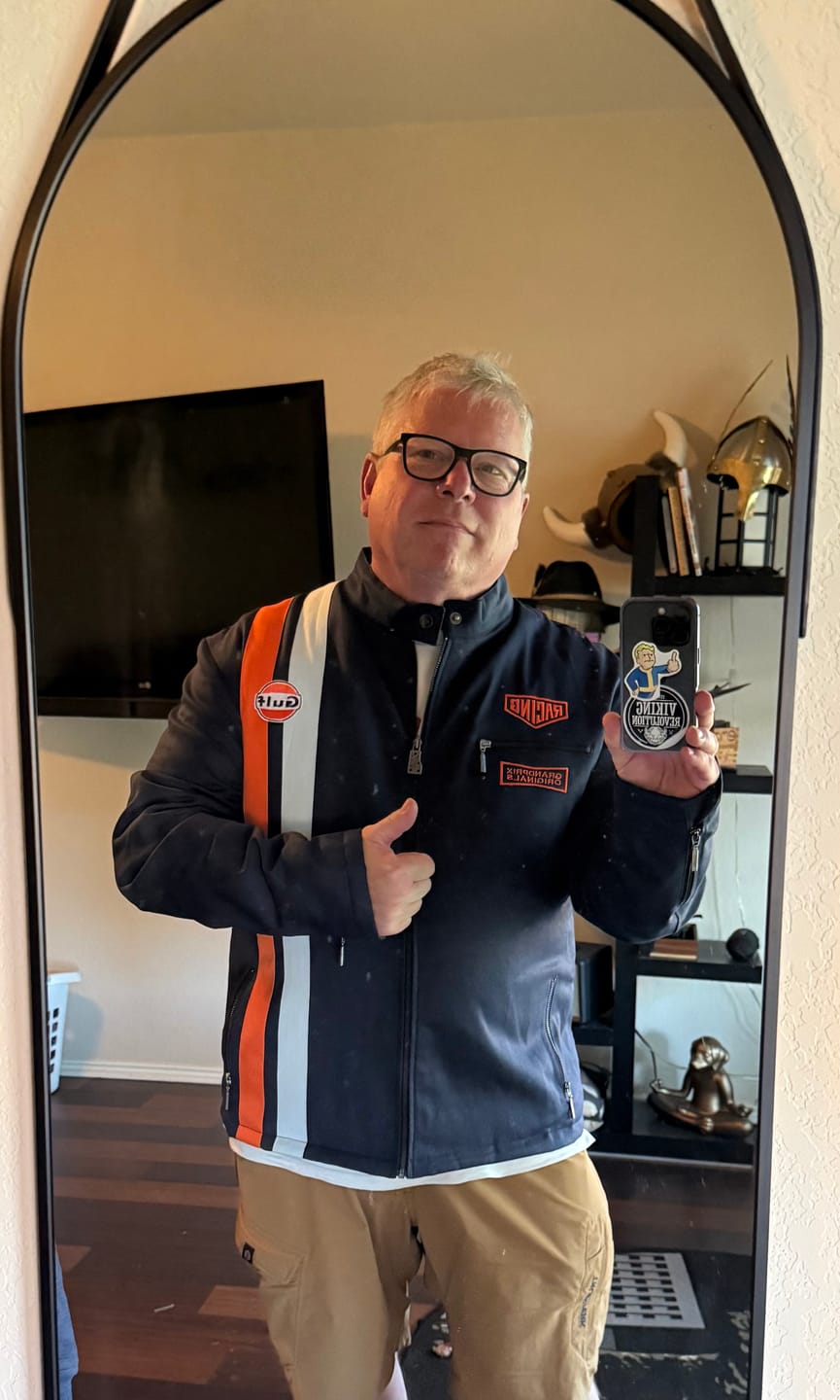Customer photo review of Gulf Roadmaster Cotton Jacket in Navy
