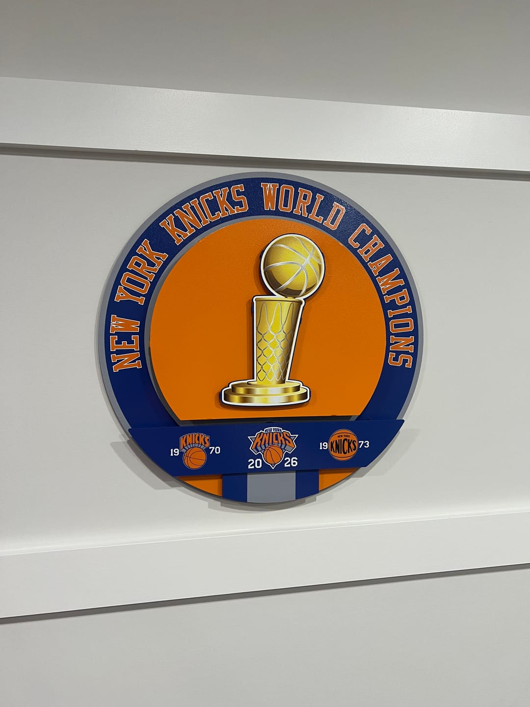Customer photo review of New York Knicks "Hex Head Exclusive" Dynasty 3D Metal Wall Art