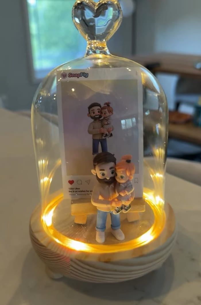 Customer photo review of Custom 3D Pet Figure Keychain