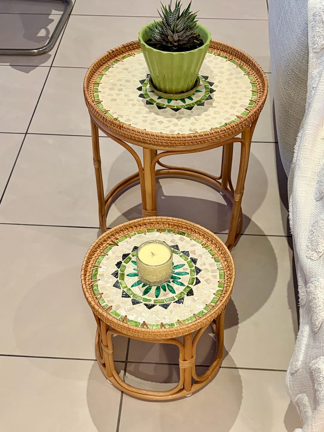 Customer photo review of Oasis Rattan Table Set