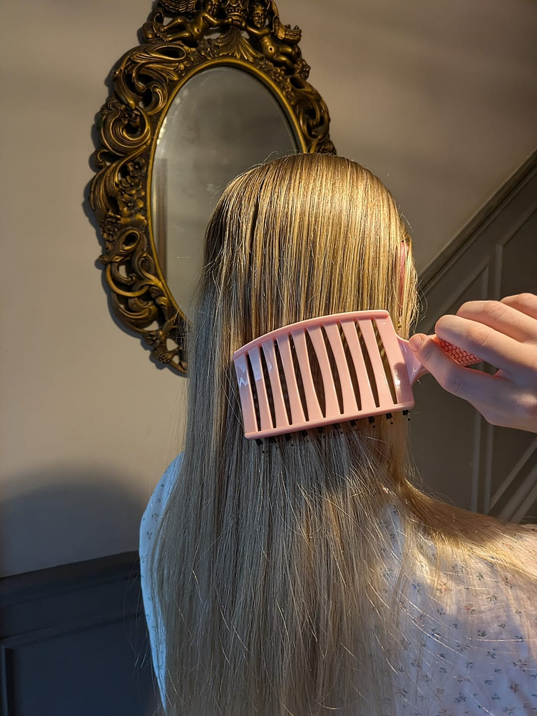 Customer photo review of The Ultimate Bristle Detangler – Shine & Strength