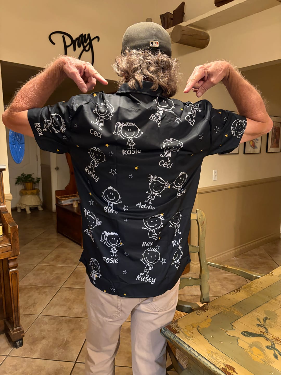 Customer photo review of Personalized Hawaiian Shirt- This Grandpa Belongs To Doodle