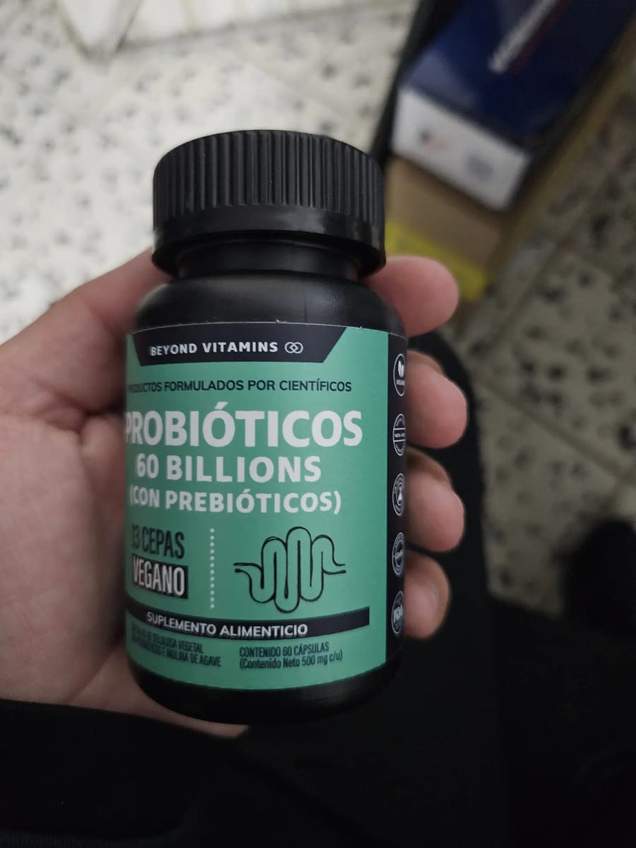 Customer photo review of Probióticos 60 billions (Con prebióticos) - 60 cápsulas