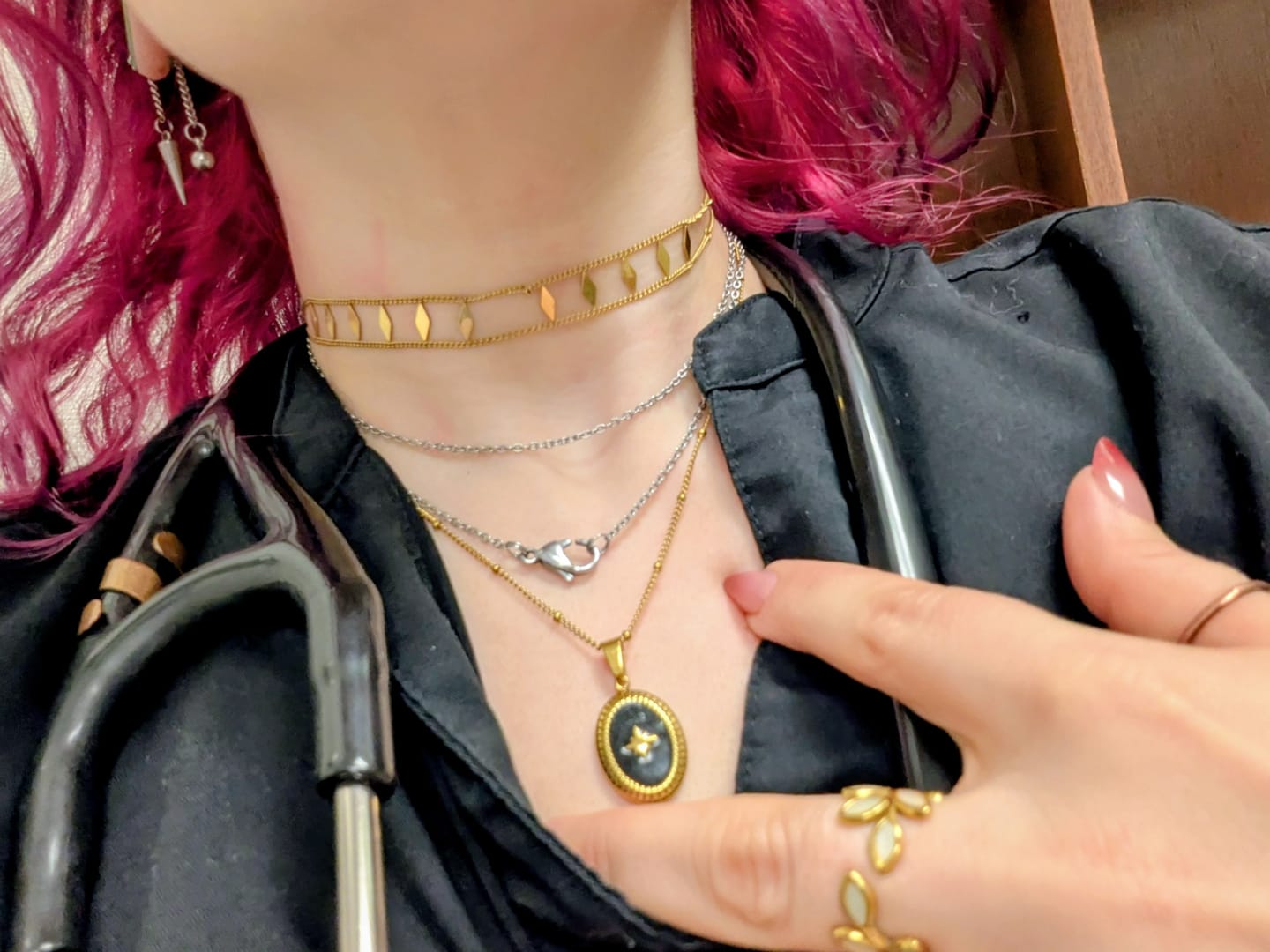 Customer photo review of Zara Gold Choker