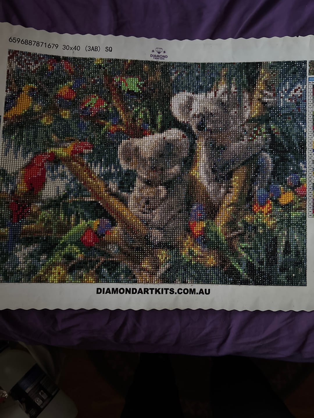 Customer photo review of Australian Koalas - Full Drill Diamond Painting -