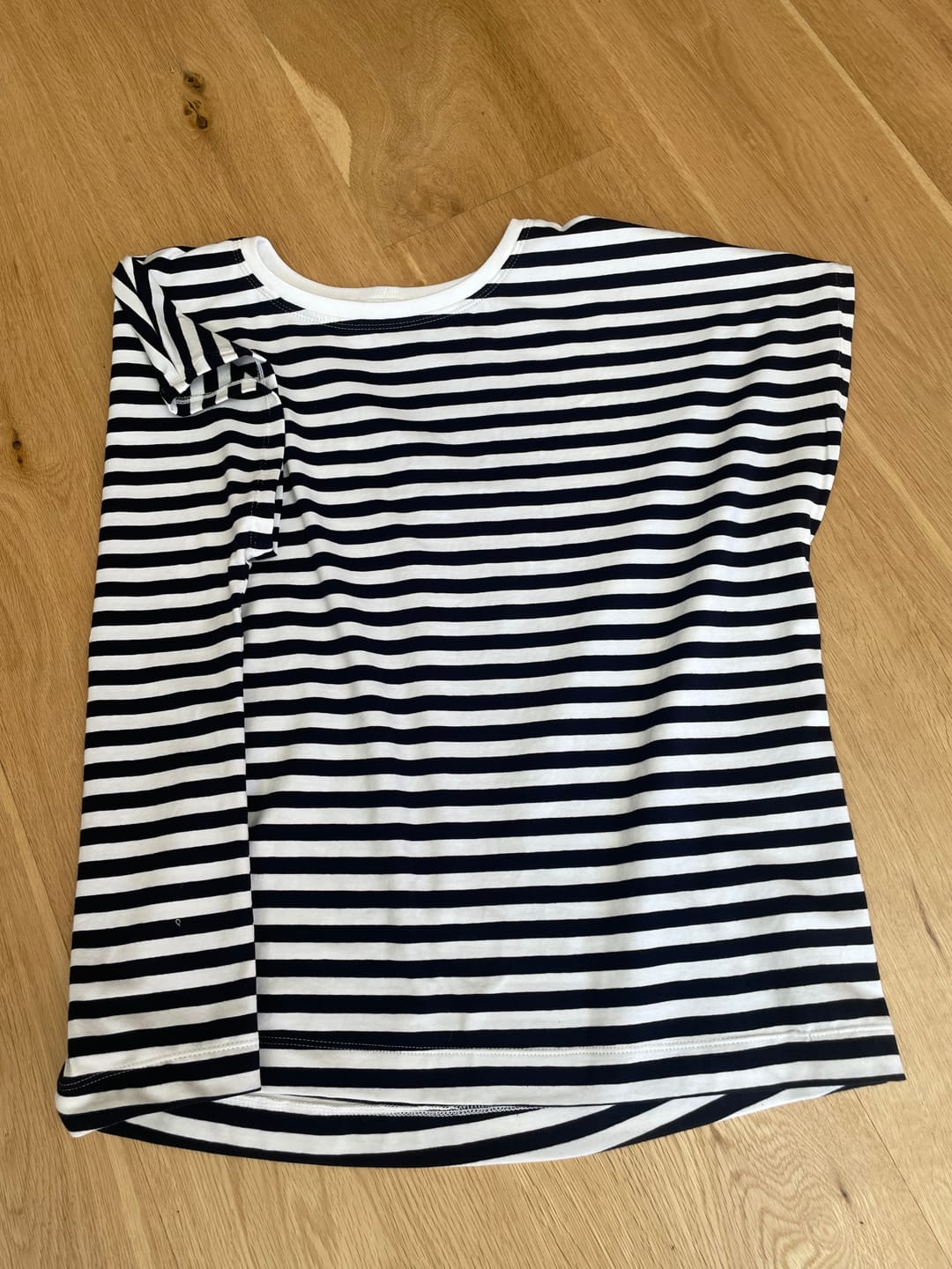 Customer photo review of Classic Striped Cotton Jersey Fabric