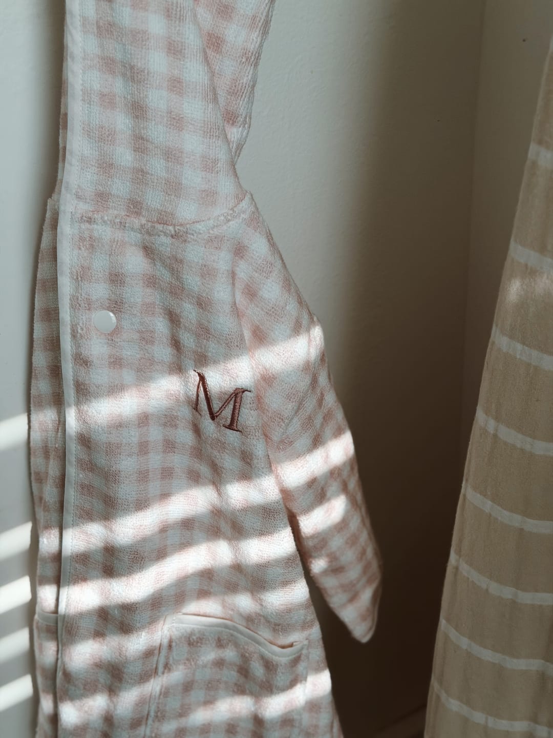 Customer photo review of Picnic Gingham Bathrobe - Pink