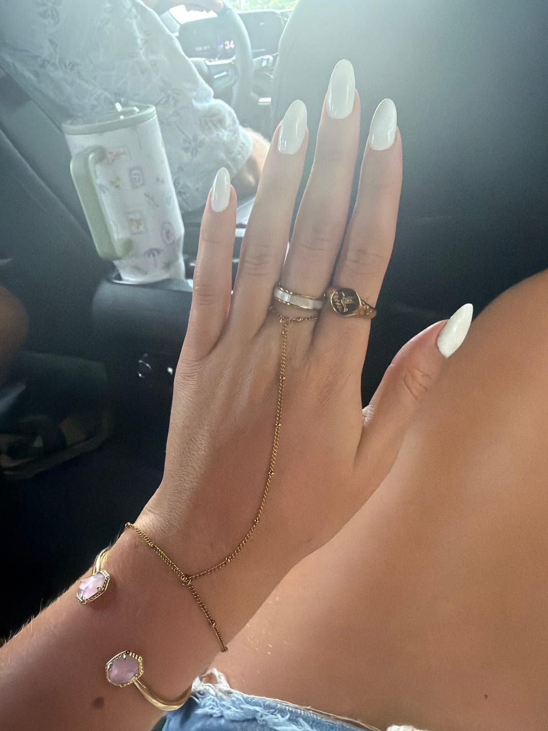 Customer photo review of Golden Hummingbird Signet Ring