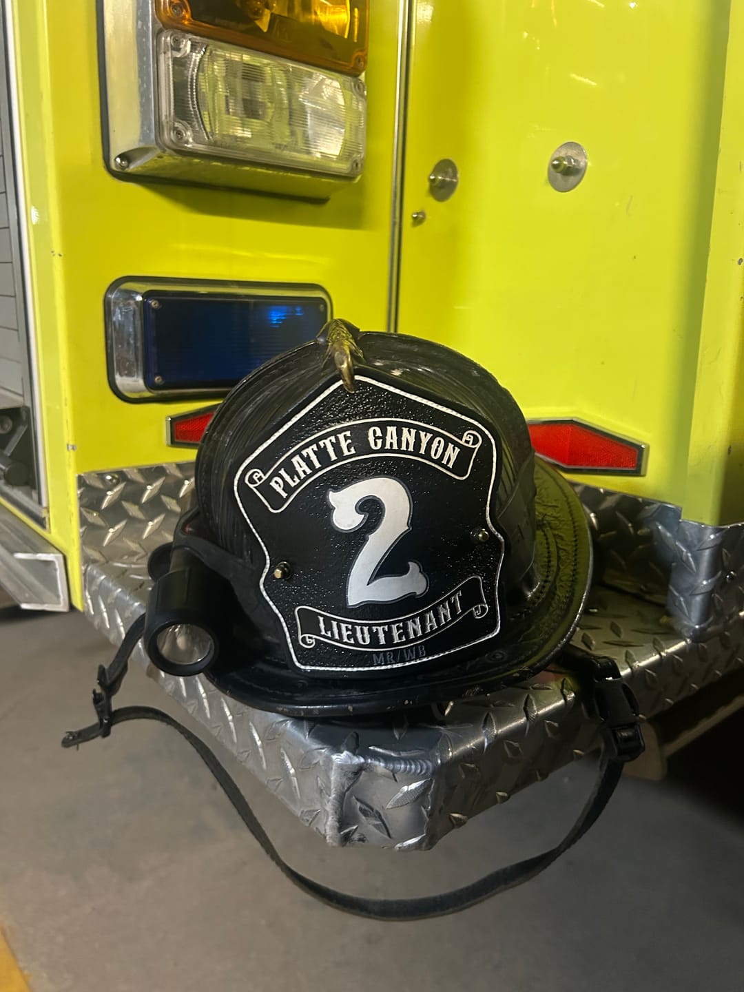 Customer photo review of The Backstep Firefighter Helmet Shield