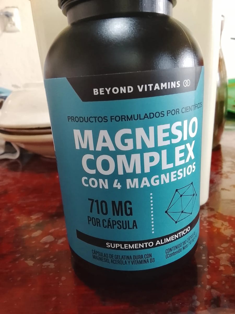 Customer photo review of Magnesio complex con 4 magnesios - 180 cápsulas