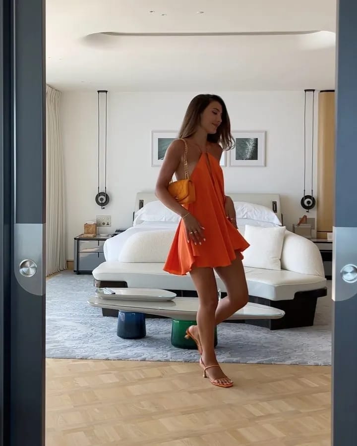 Customer photo review of Sophie Halter Mini Dress