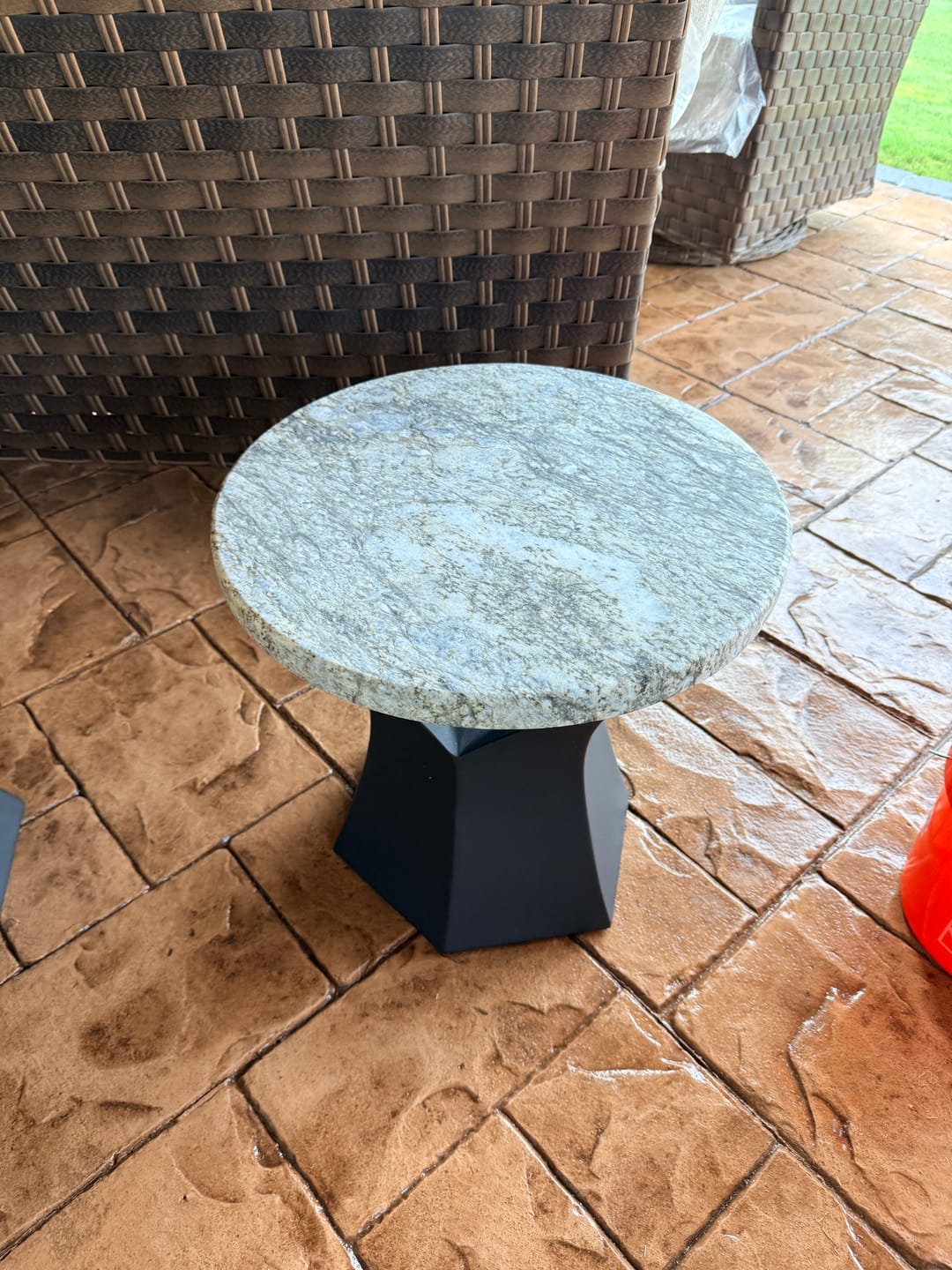 Customer photo review of Coffee Table Base 16.1" H Tree Trunk for Mid-Century Style - 106B Namu