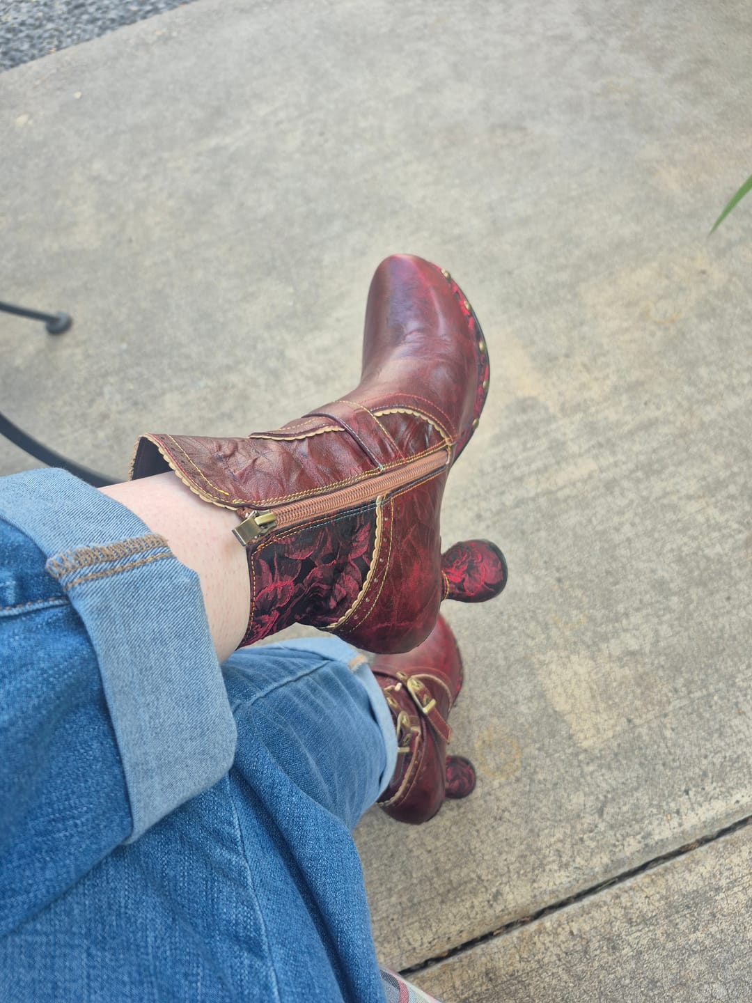 Customer photo review of Retro Handmade Pure Color Fashionable Ankle Boots
