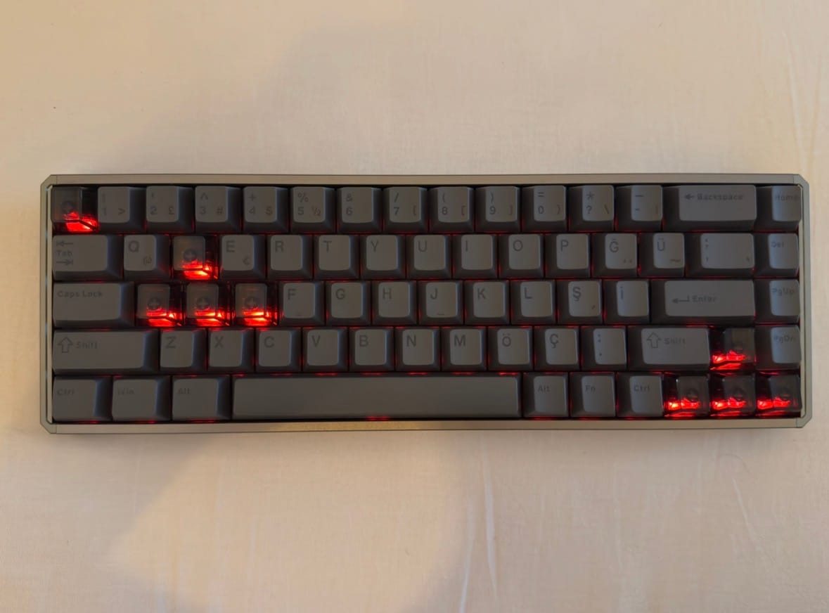 Customer photo review of Wraith Çift Enjeksiyonlu PBT Türkçe Tuş Takımı