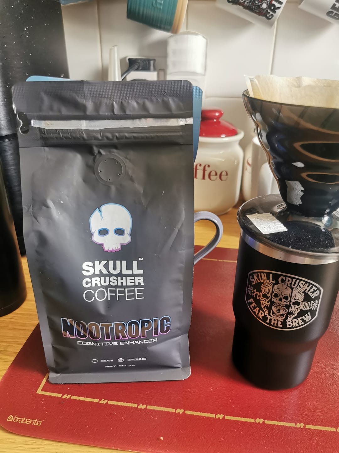 Customer photo review of Skull Crusher - High Caffeine Coffee