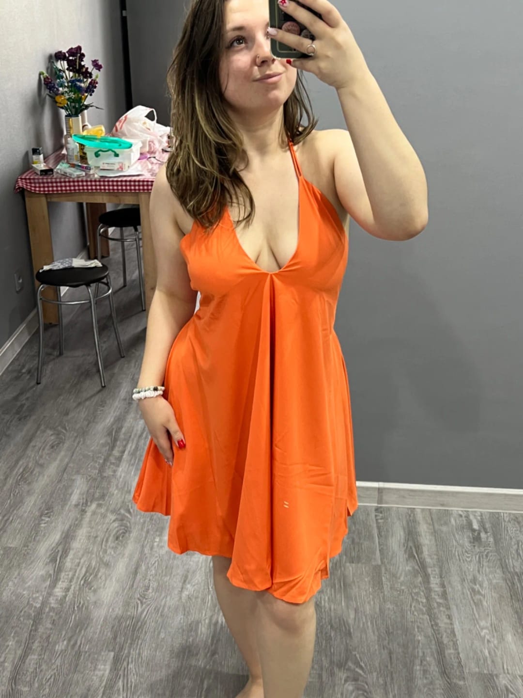 Customer photo review of Sophie Halter Mini Dress