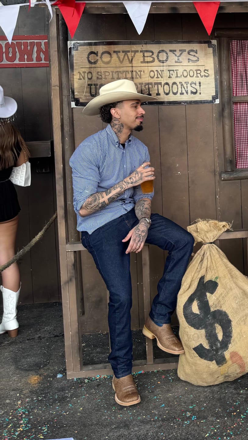 Customer photo review of Jeans - 14oz Selvedge style denim