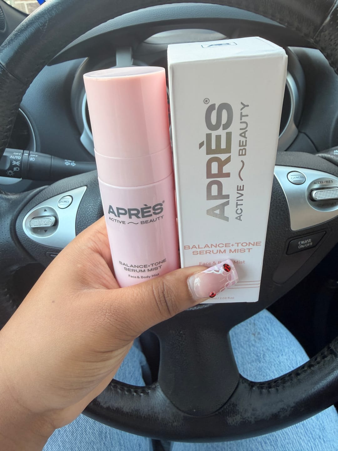 Customer photo review of Balancing Serum Face + Body Mist