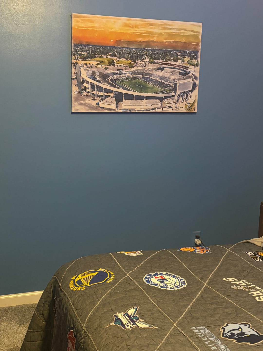 Customer photo review of Memphis Tigers, Liberty Bowl Memorial Painting Stadium Watercolor, Sport Art, Gifts for him, Canvas Print Wall Art
