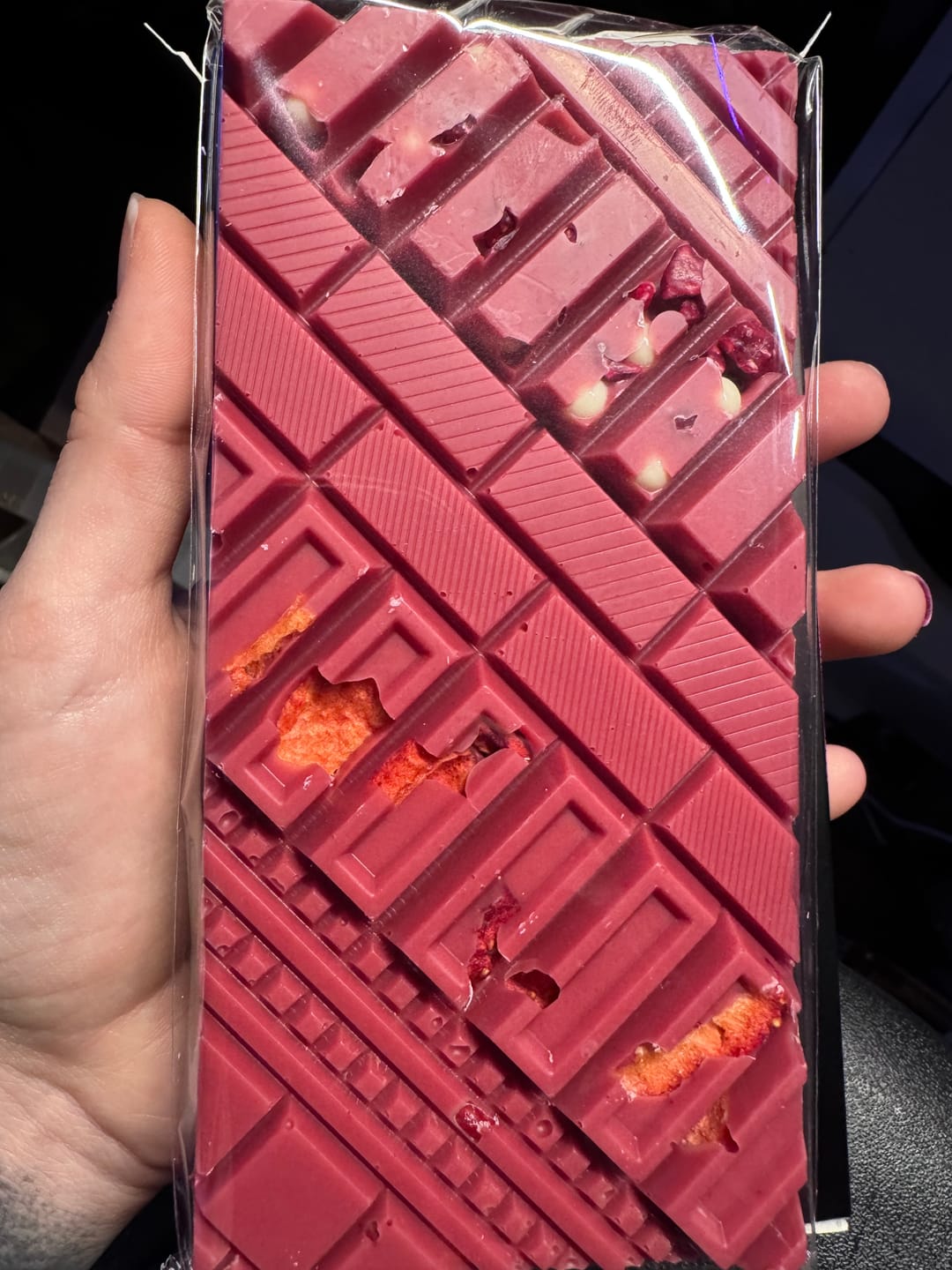 Customer photo review of Ruby Raspberry Artisan Bar