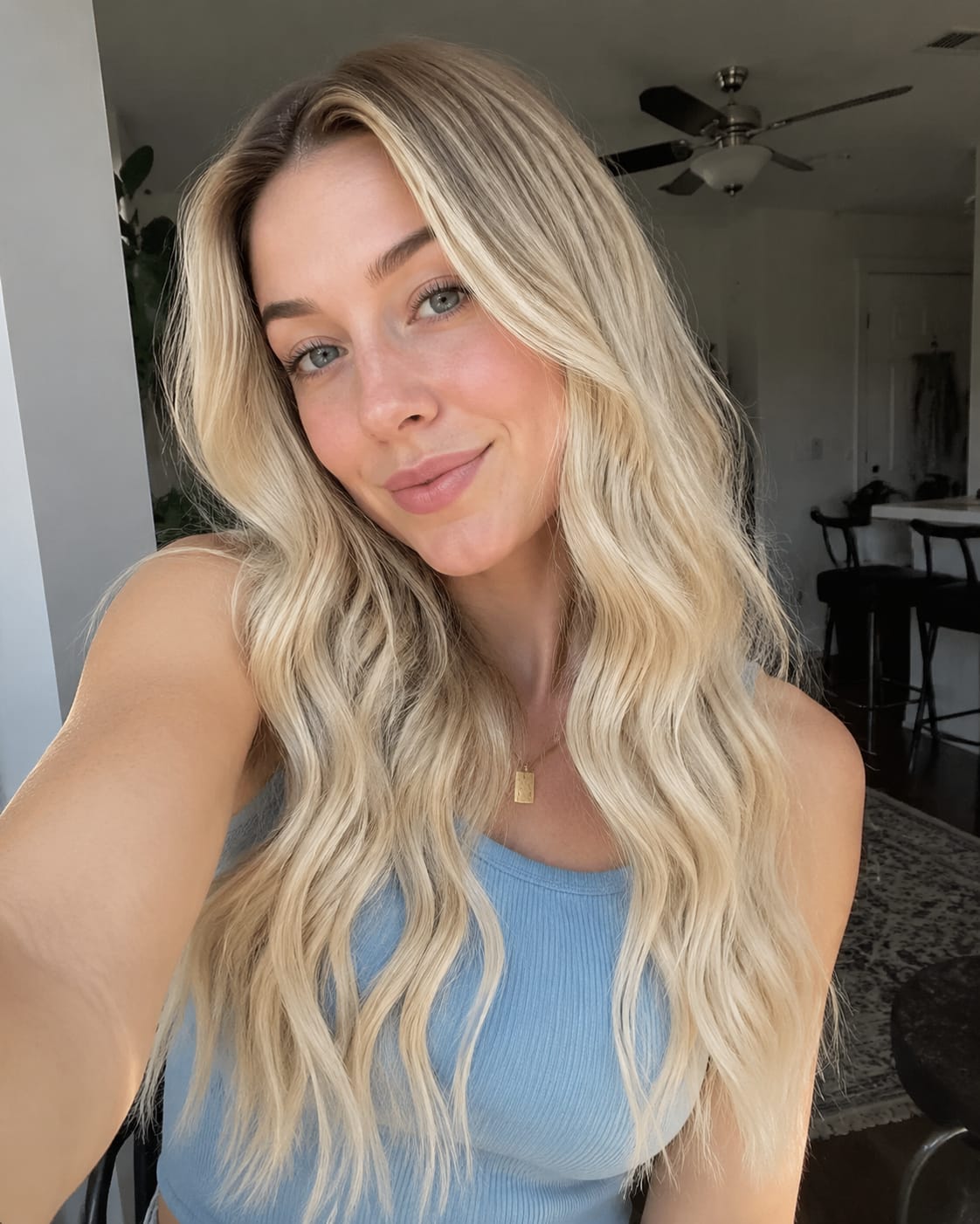 Customer photo review of Virgin Injection Tape in Hair Extensions Brown Ombre #8/27/60