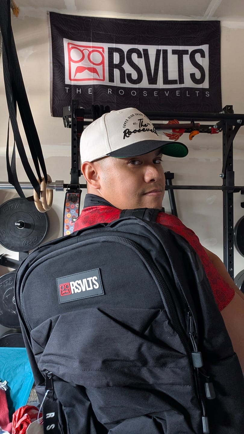 Customer photo review of RSVLTS Black Backpack V1